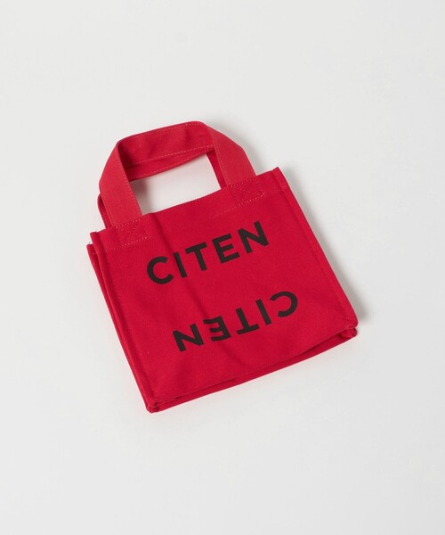 【Sacai】ロゴ ディテール トートバッグ  赤 sacai◇sacai carrier bag/トートバッグ/キャンバス/ホワイト