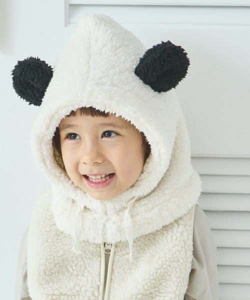 pairmanon（ペアマノン） ネックウォーマー ボア 耳付き アニマル