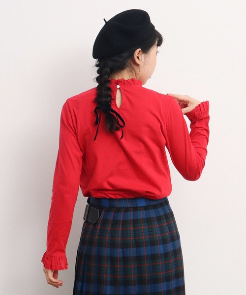 tシャツ 30/1天竺　チェリーレース プルオーバー レディース Dot＆Stripes CHILD WOMAN tシャツ 30/1天竺 チェリーレース