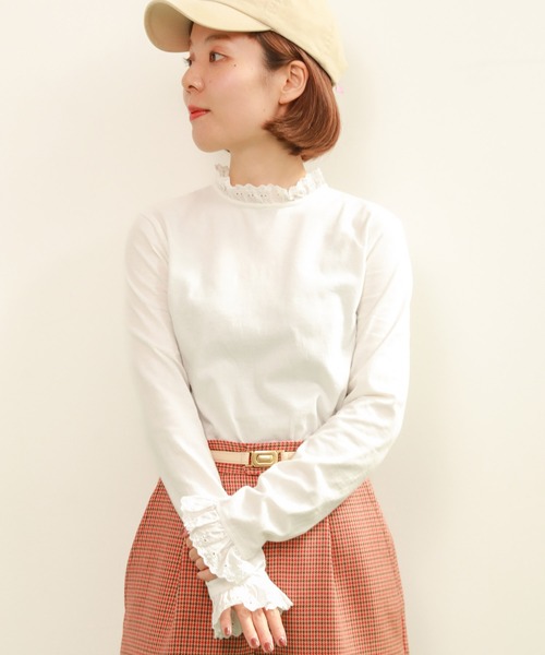 Dot＆Stripes CHILD WOMAN tシャツ 30/1天竺 チェリーレース