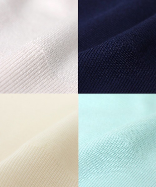Jines ニット セーター 前後2wayシンプルニット スーパー120s