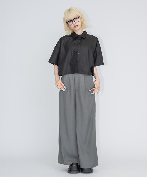 【美品】専用品半袖シャツ &スカート セットアップ可能】オープンカラー半袖シャツ(接触冷感・吸汗速乾