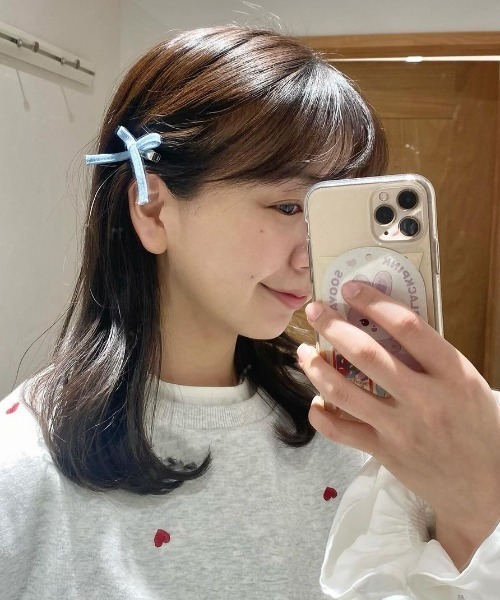 flower ヘアクリップ デニムリボンクリップ : ZOZOTOWN Yahoo!店
