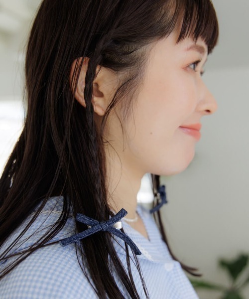 flower ヘアクリップ デニムリボンクリップ : ZOZOTOWN Yahoo!店