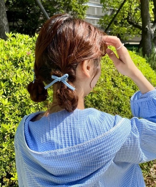 flower ヘアクリップ デニムリボンクリップ : ZOZOTOWN Yahoo!店