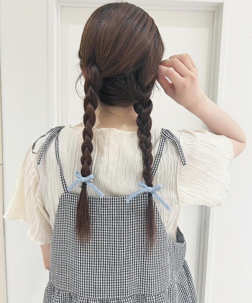 flower ヘアクリップ デニムリボンクリップ : ZOZOTOWN Yahoo!店