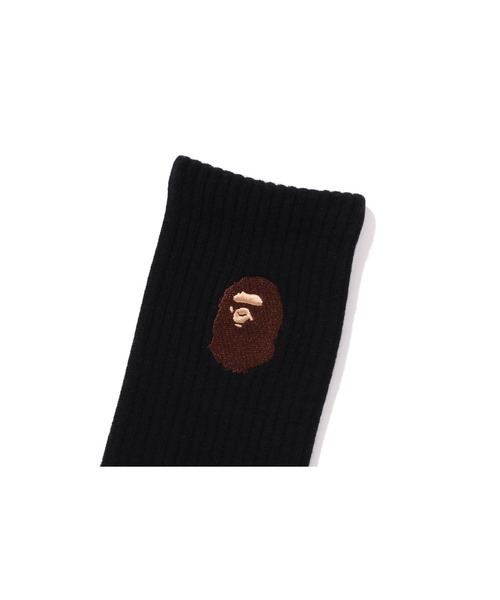 A BATHING APE 靴下 HEAD ONE POINT SOCKS メンズ : ZOZOTOWN