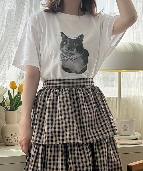 MARSSugar Gloss 猫プリント 半袖ミニワンピース 【公式通販】