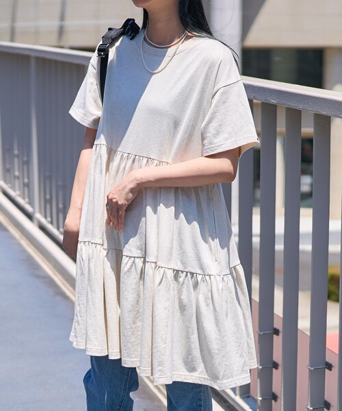 FREAK'S STORE ワンピース ワンポイントタグハート ティアード