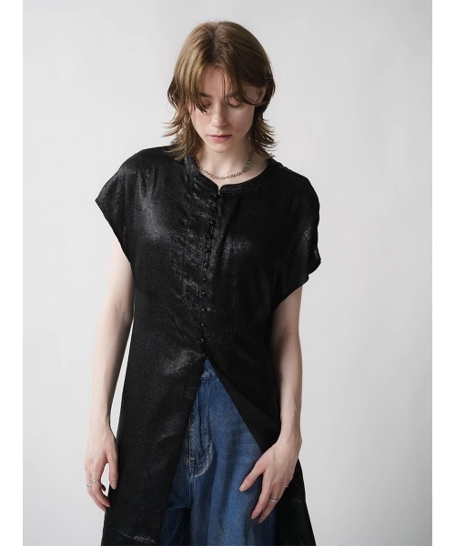 ワンピース 半袖 METALLIC SHIRT ONEPIECE : ZOZOTOWN Yahoo!店 - 通販