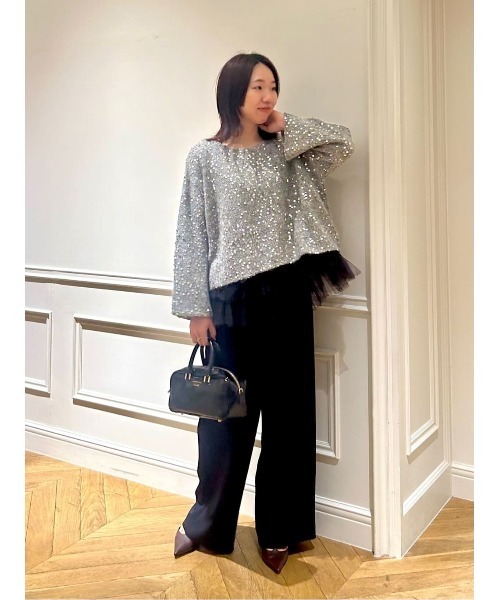 allureeville スパンコールニット スパンコールメッシュプルオーバー|allureville OFFICIAL SITE