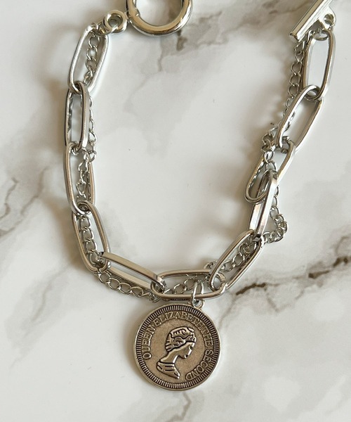 クロエ　ハートチャーム付き2連チェーンブレスレット Amazon.co.jp: [クロムハーツ]CHROME HEARTS KZブレスレットw/#2