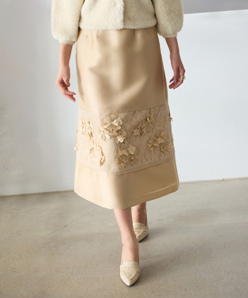 Audie a Muses スカート フラワーモチーフ付きスカート : ZOZOTOWN 