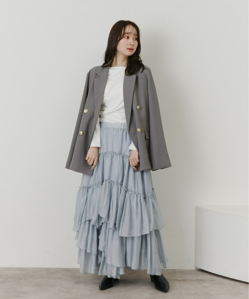 グレー テーラードジャケット Fサイズ Olu. Olu.（オルドット） ジャケット テーラードジャケット ツイル