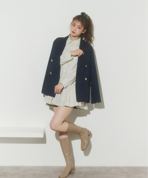 美品 Olu. 人気ベージュ テーラードジャケット ライトストーン　オルドット Olu.｜ラインストーンジャケット | Rakuten Fashion(楽天ファッション
