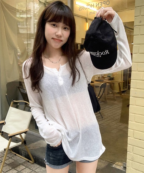 tシャツ 「M2SUQARED/エムツースクエア」バックリボンヘンリー