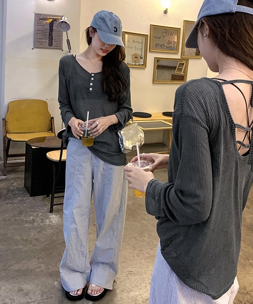 tシャツ Many Ribbon Color top レディース セール】RIBBON S/S TOP（Tシャツ/カットソー）｜X-girl