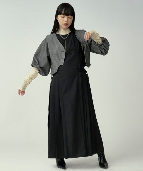 Ezick ジャケット ノーカラージャケット Mode moodリングシャツ