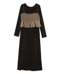 LAGUNAMOON ドレス LADYキャミソールSETベロアワンピース