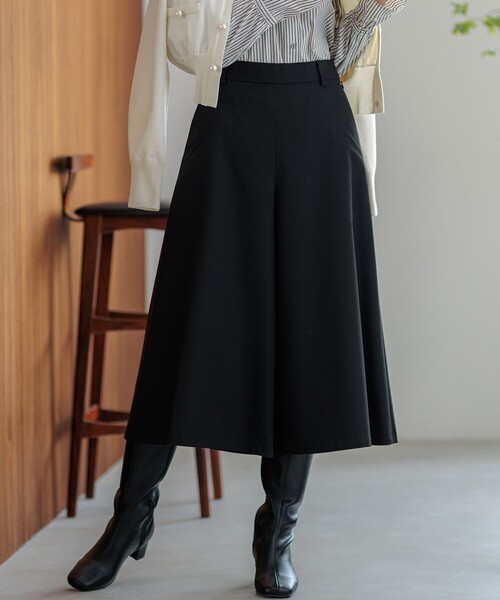 組曲（KUMIKYOKU） パンツ ウールライクストレッチ フレアパンツ