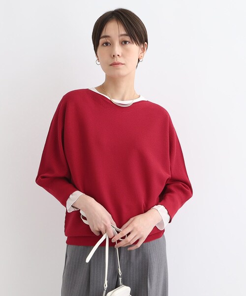 ニット セーター 「洗える／無縫製」きれいめフォルムニット レディース INDIVI ニット セーター 「洗える／無縫製」きれいめフォルム