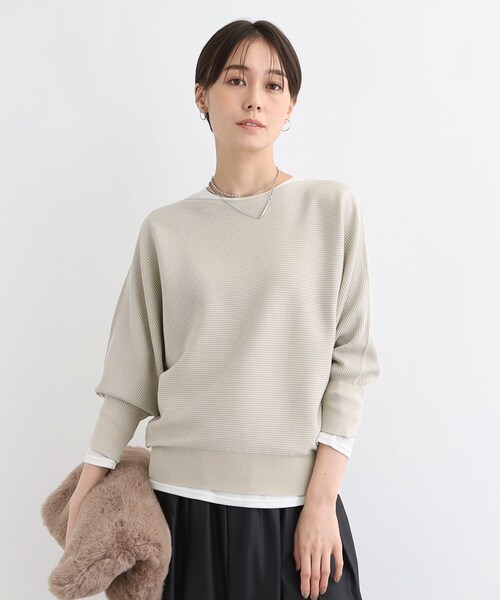 ニット セーター 「洗える／無縫製」きれいめフォルムニット レディース