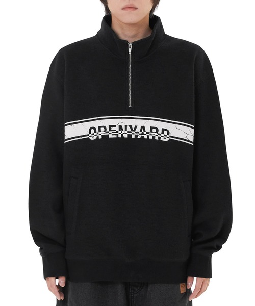 ★OY★CRACKED STRIPE LOGO ANORAK MTM - LIGHT MELANGE★正規品 OY トレーナー スウェット 「OY/オーワイ」 CRACKED STRIPE LOGO