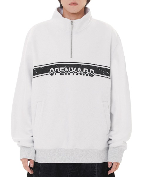 ★OY★CRACKED STRIPE LOGO ANORAK MTM - LIGHT MELANGE★正規品 OY トレーナー スウェット 「OY/オーワイ」 CRACKED STRIPE LOGO