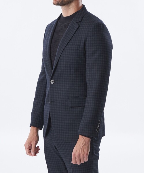 ☆美品☆ EPOCA UOMO ウール素材　セットアップ　スーツ　XLサイズ相当 セットアップ】ナチュラルストレッチウールジャケット