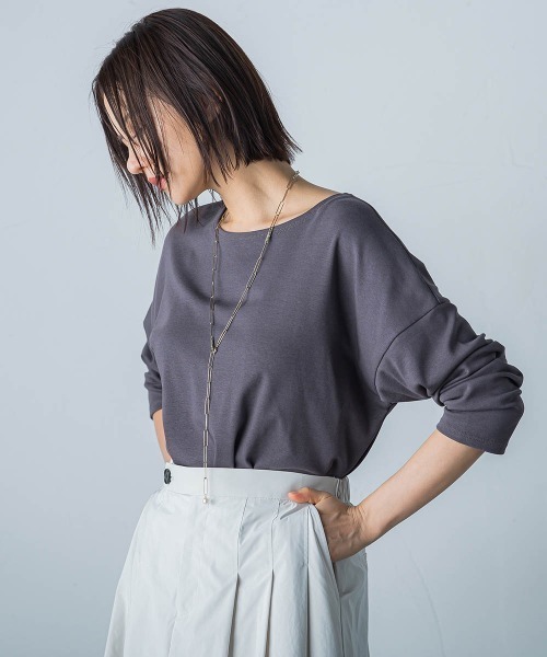 tシャツ コットンレーヨンカットソー「洗濯機で洗える」 レディース