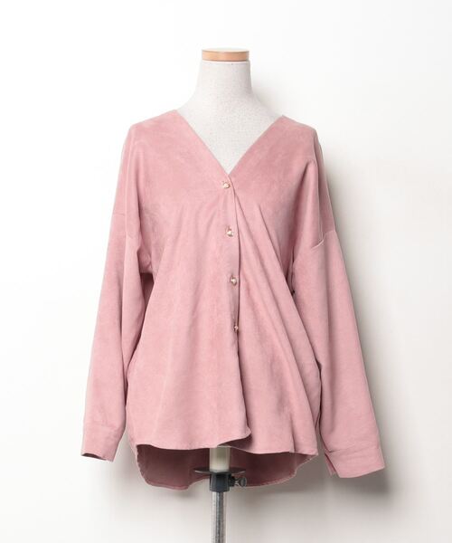 Loungedress（ラウンジドレス） 長袖ブラウス FREE ピンク レディース 