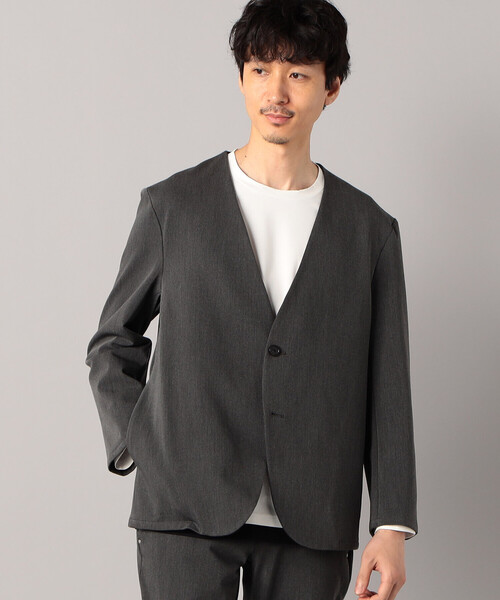 COMME CA MEN（コムサメン） ジャケット ノーカラージャケット 裏起毛