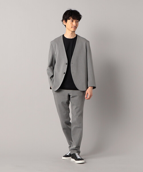 COMME des GARCONS ノーカラージャケット グレー COMME CA MEN（コムサメン） ジャケット ノーカラージャケット 裏起毛