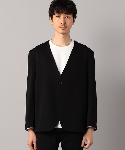 COMME CA MEN（コムサメン） ジャケット ノーカラージャケット 裏起毛