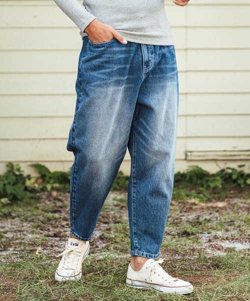 デニム・ジーパン No.1037 washed balloon denim PT DISCERNMENT】Blur Washed Balloon Denim