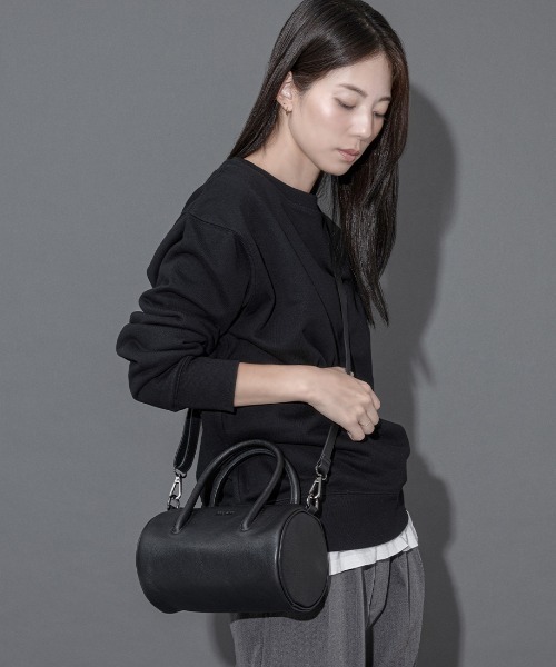 KLON ショルダーバッグ バッグ LEATHER BAG DRUM MINI BLACK