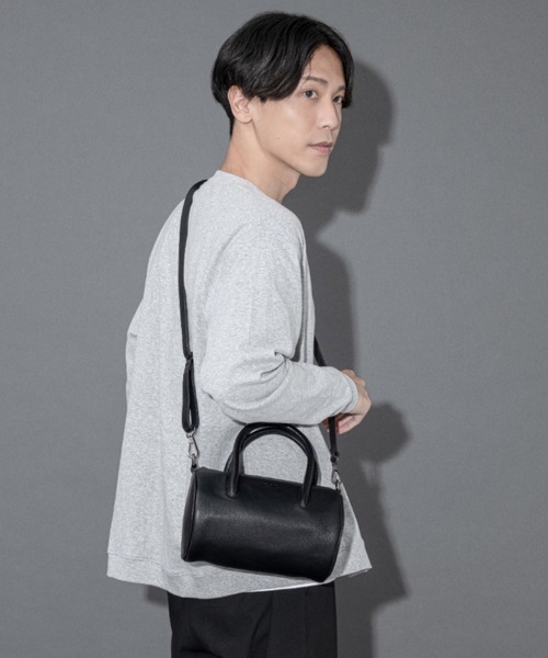 KLON ショルダーバッグ バッグ LEATHER BAG DRUM MINI BLACK