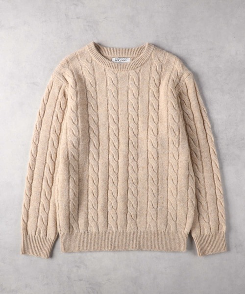 BACK NUMBER セーター ニット 「BACK NUMBER」BritishWool ケーブル