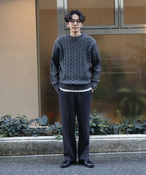 BACK NUMBER セーター ニット 「BACK NUMBER」BritishWool ケーブル 