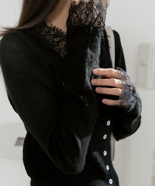 MAISON DE THERESE（メゾン ド テレーズ） カーディガン レース付き