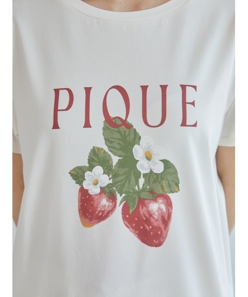 gelato pique パジャマ ルームウェア いちご柄カップインフリル