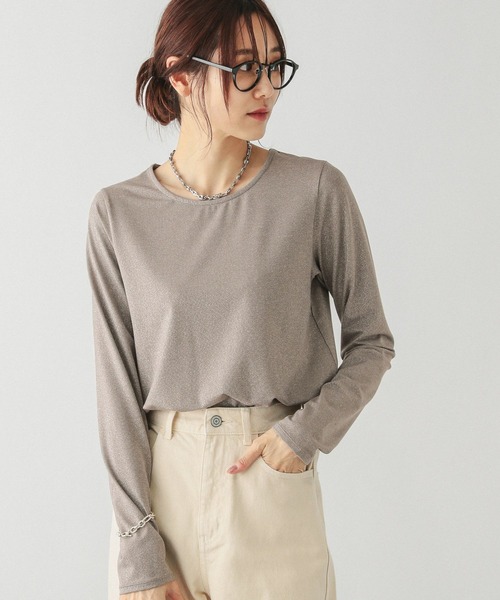 LESS TAILOR 長袖シャツ プルオーバー GLOBAL WORK tシャツ Beauteeラメクループルオーバー長袖/115464
