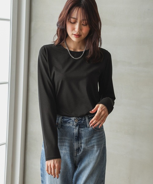 GLOBAL WORK tシャツ Beauteeラメプルオーバー長袖/252247