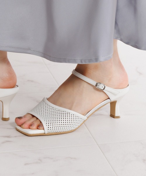 美品✨ピンクハウス　厚底パンチングレザー　サンダル　シューズ リボンサンダル｜ピンクハウスオフィシャルオンラインストア