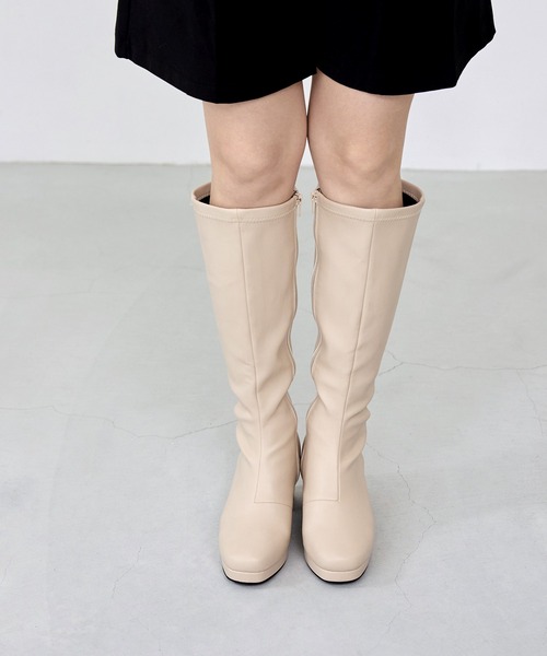 「menue」 ロングブーツ S ブラック レディース_画像5