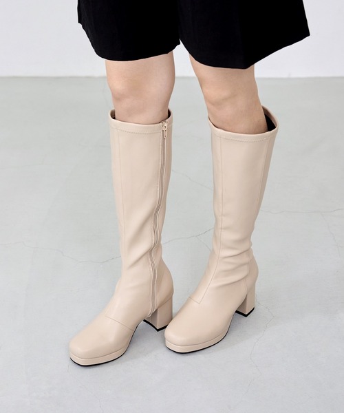 「menue」 ロングブーツ S ブラック レディース_画像8