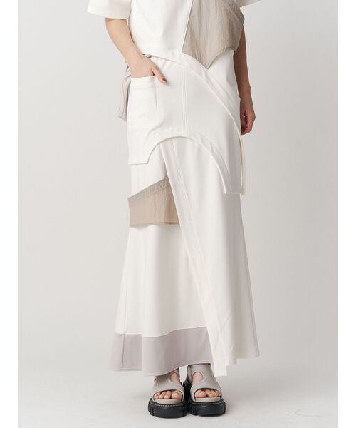 UN3D.（アンスリード） スカート INVERT MIX SK「セットアップ着用可能