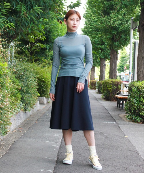 tシャツ HAKUJI / ハクジ  SOFT SHEER HIGH NECK PULLOVER シアー ハイネック プルオーバー レディース HAKUJI tシャツ / ハクジ SOFT SHEER HIGH NECK PULLOVER シアー