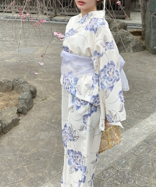 Ada. セパレート浴衣 浴衣 着付けのいらない 浴衣 3点セット「低身長