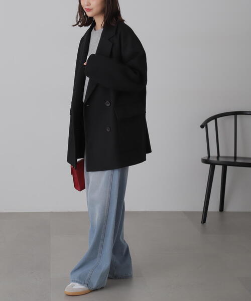 「FREE'S MART」 ピーコート MEDIUM ブラウン レディース_画像8